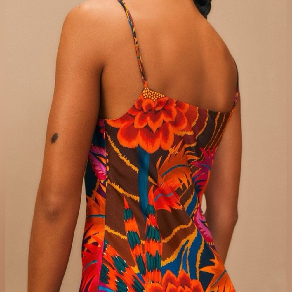 🌺🎉HP🎉🌺 NWT Farm Rio Vintage Wave Multicolor Sleeveless Maxi Dress - Picture 5 of 16